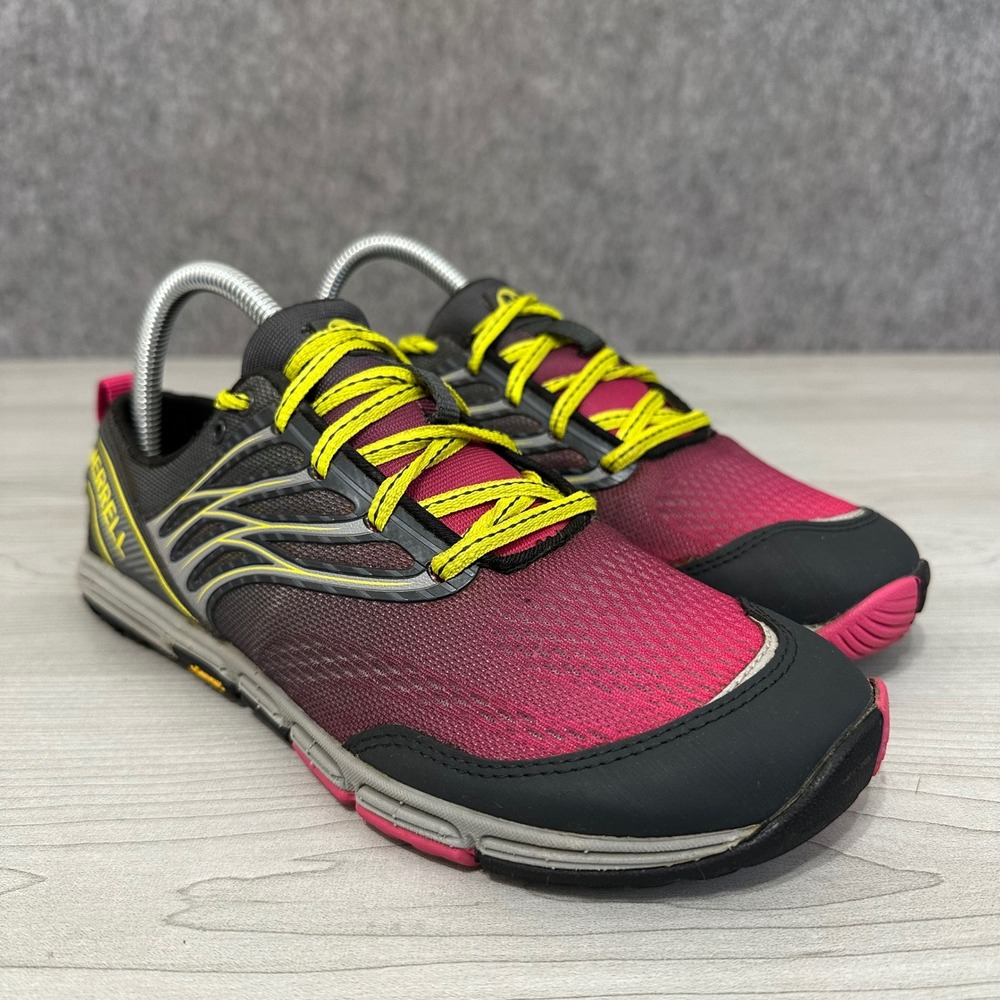 Merrell Ascend Glove Trail Running Shoes Womens 8.5 Pink Charcoal Minimalist 0mm